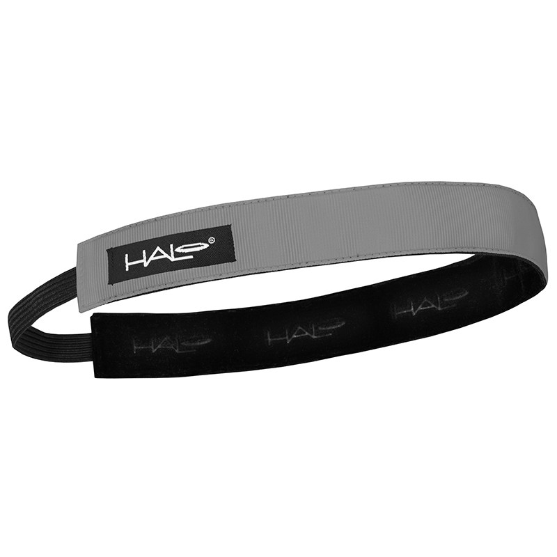 Halo Hairband Headband Sweatband Grey 0.5 inch wide 