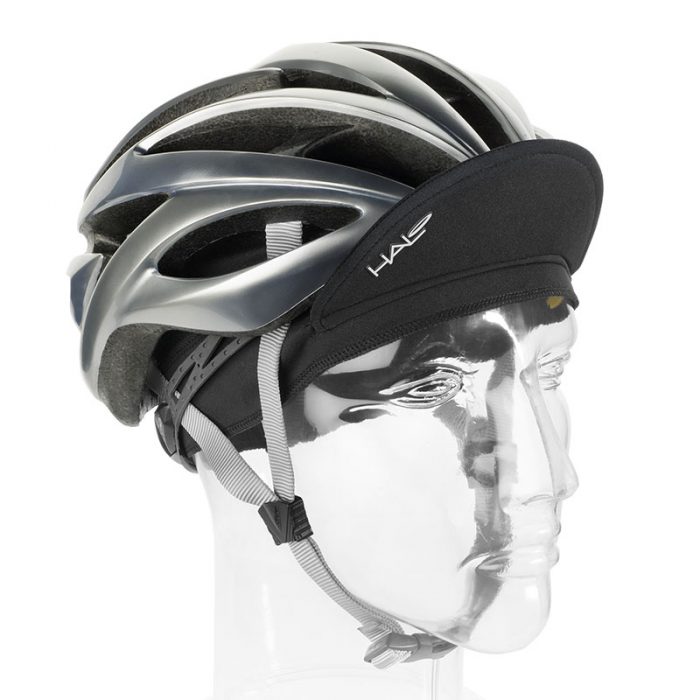 Black Cycling Cap Up with Helmet