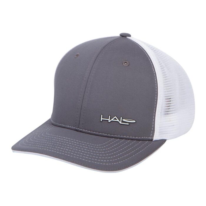 Grey White Flexfit Hat