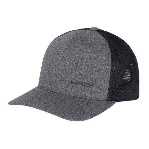 Heather Grey Black Flexfit mesh cap